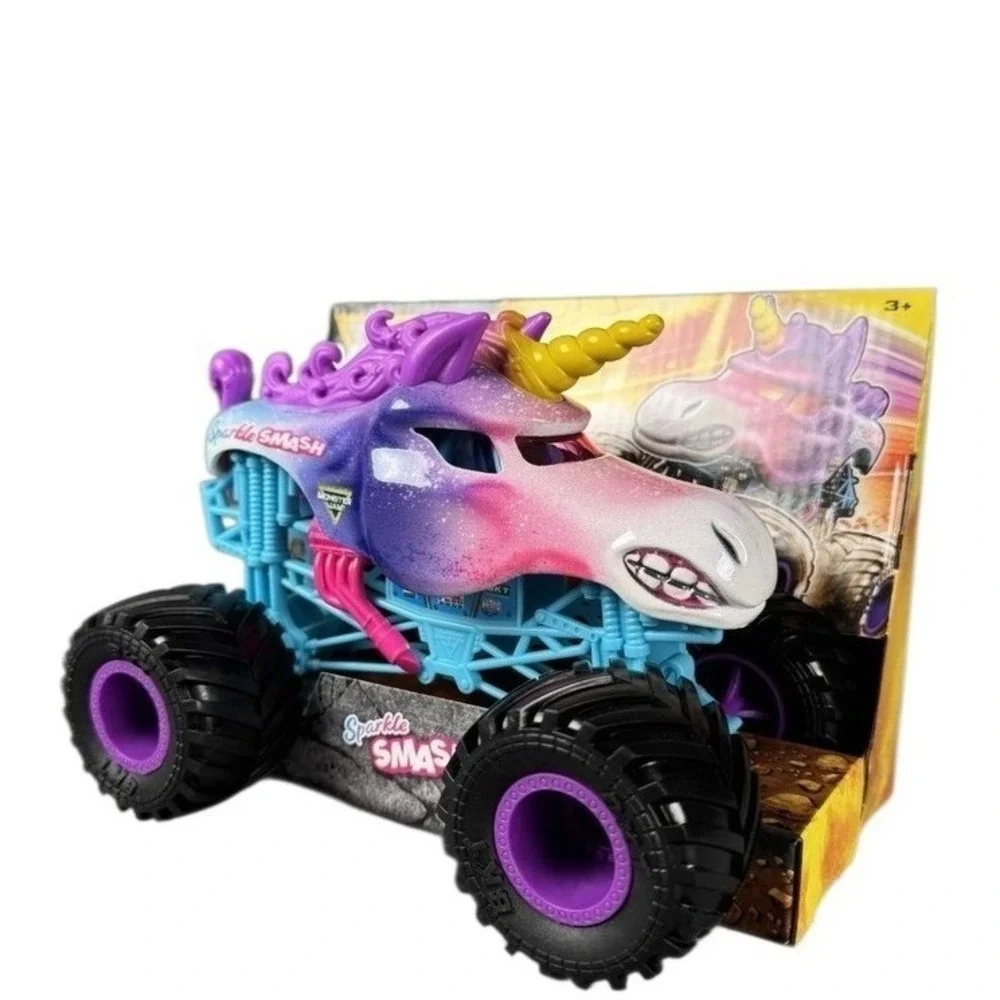 Monster Jam Sparkle Smash Unicorn Monster Truck Toy 1:64 Scale‎